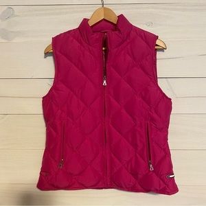 TOMMY HILFIGER puffy zip up vest sz M